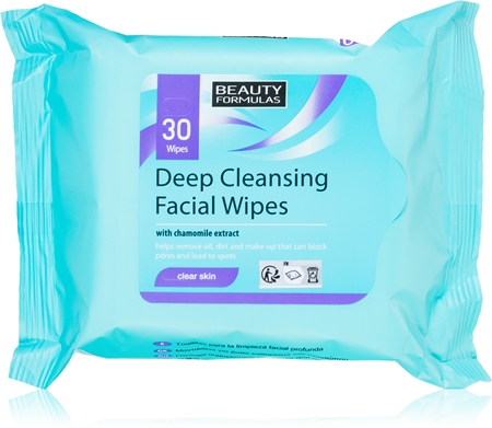 Beauty Formulas Clear Skin Deep Cleansing vlhčené čisticí ubrousky pro mastnou a problematickou pleť