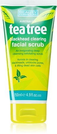 Beauty Formulas Tea Tree čisticí pleťový peeling pro problematickou pleť