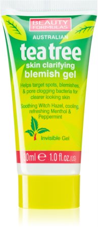 Beauty Formulas Tea Tree gel nettoyant apaisant anti-imperfections de la peau