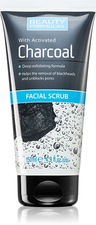 Beauty Formulas Charcoal pleťový peeling s aktivním uhlím