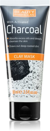 Beauty Formulas Charcoal máscara facial de limpeza profunda