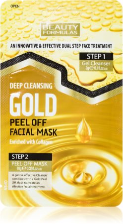 Beauty Formulas Gold máscara e peeling 2 em 1