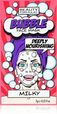 Beauty Formulas Bubble Milky cleansing face mask with milk protein