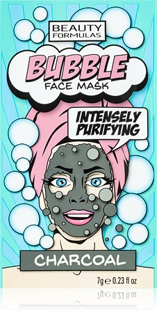 Beauty Formulas Bubble Charcoal oczyszczająca maseczka do twarzy z aktywnym węglem