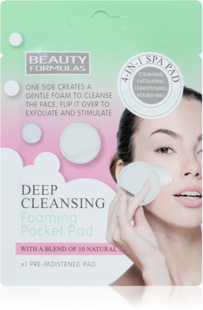 Beauty Formulas Deep Cleansing vlhčený odličovací tampon pro hloubkové čištění
