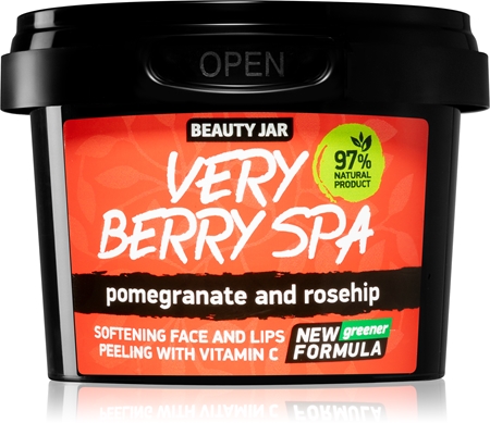 Beauty Jar Very Berry Spa exfoliante de azúcar con efecto suavizante para el rostro