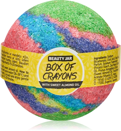 Beauty Jar Box Of Crayons Bath Bomb with almond oil