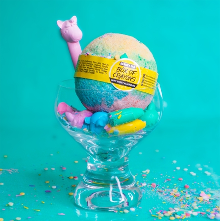 Beauty Jar Box Of Crayons Bath Bomb with almond oil