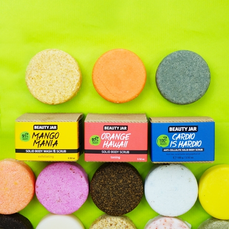 Beauty Jar Orange Hawaii festes Körperpeeling mit feuchtigkeitsspendender Wirkung