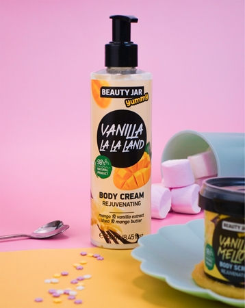 Beauty Jar Yummy Vanilla La La Land senėjimą lėtinantis kremas kūnui