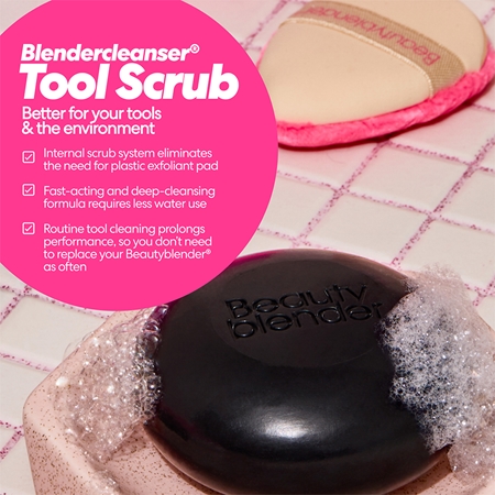 beautyblender® Tool Scrub Charcoal Solid Cleanser For Makeup Sponges And Brushes