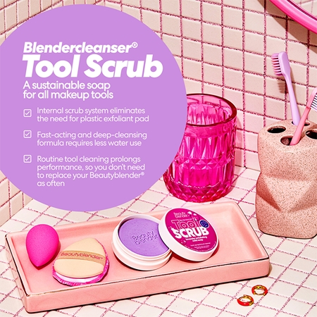 beautyblender® Tool Scrub Lavender Solid Cleanser For Makeup Sponges And Brushes