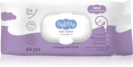 Bebble Wet Wipes Lavender lingettes pour enfant corps