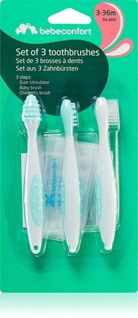 Bebeconfort Set of 3 Toothbrushes spazzolino da denti per bambini