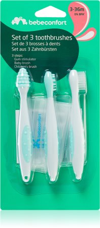 Bebeconfort Set of 3 Toothbrushes zubní kartáček pro děti