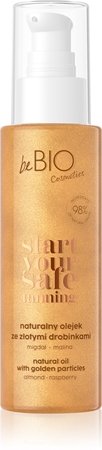 beBIO Safe Tanning olio corpo nutriente con glitter