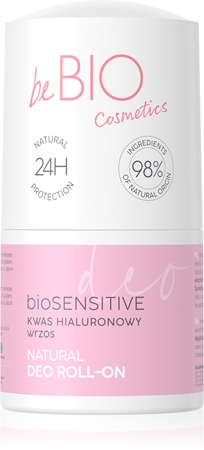 beBIO Hyaluro bioSensitive Deodorant roller voor Gevoelige Huid