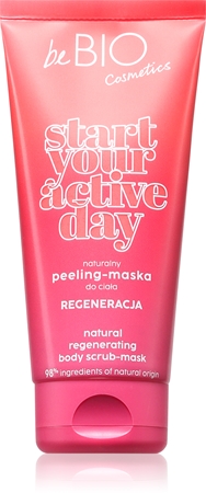 beBIO Start Your Active Day tělový peeling pro regeneraci pokožky