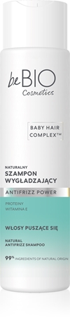 beBIO Baby Hair Complex Antifrizz Power Smoothing Shampoo to treat frizz