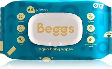 Beggs Aqua Baby Wipes dětské jemné vlhčené ubrousky