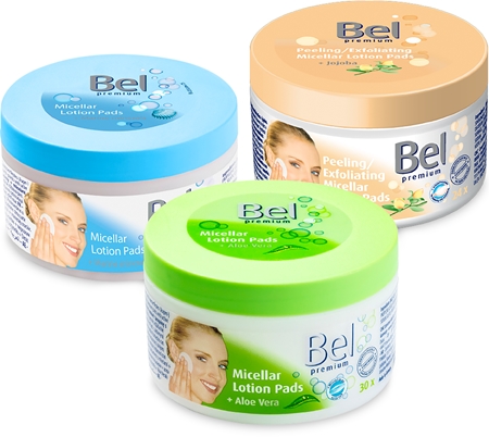 Bel Premium мицеларни кърпички за почистване на грим с пилинг ефект