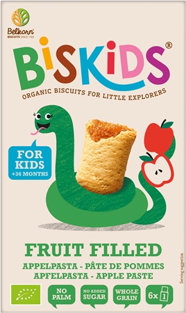 Belkorn Biskids Fruit Filled sušenky s jablečným pyré