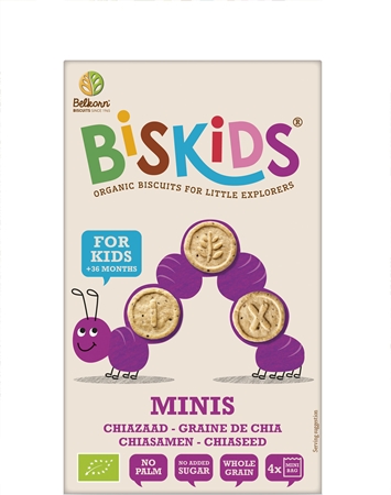 Belkorn Biskids Minis mini ciastka z nasionami chia