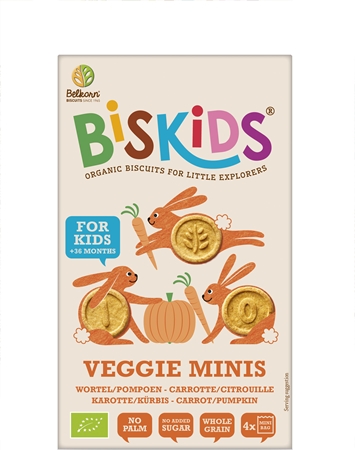 Belkorn Biskids Veggie Minis mini sušenky s mrkví a dýní