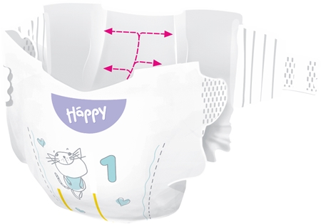 BELLA Baby Happy Soft&Delicate wegwerpluiers met kanaaltjes