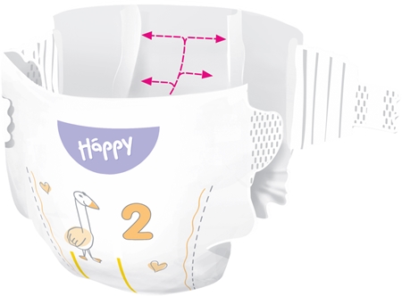 BELLA Baby Happy Soft&Delicate engångsblöjor med absorberande kanaler