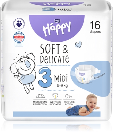 Bella Baby Happy Soft&Delicate Size 3 Midi pañales desechables