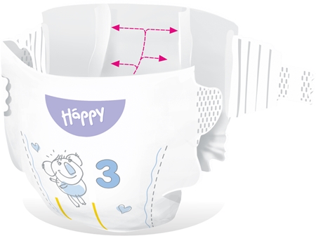 BELLA Baby Happy Soft&Delicate pañales desechables con canales