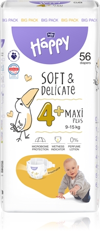 Bella Baby Happy Soft&Delicate Size 4+ Maxi Plus pañales desechables