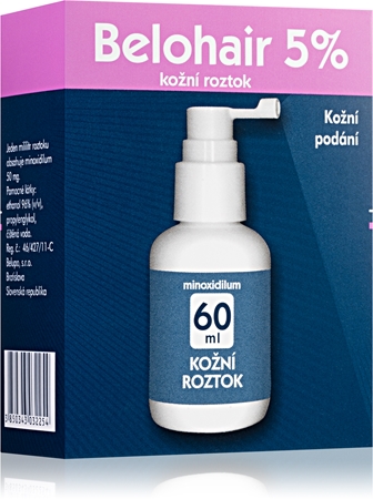 Belohair Belohair 50mg/ml kožní roztok k léčbě úbytku vlasů u mužů