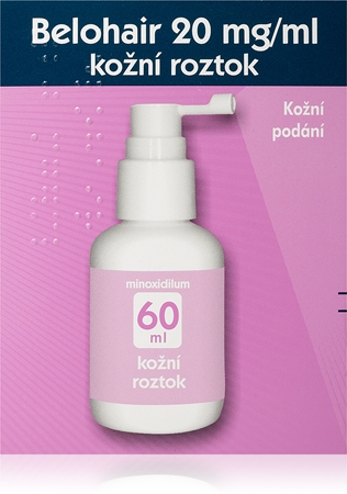 Belohair Belohair 20mg/ml kožní roztok k léčbě hormonálně podmíněné ztráty vlasů (alopecie) u mužů i žen