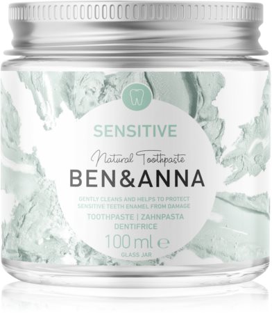 BEN&ANNA Natural Toothpaste Sensitive паста за зъби в стъклен дозатор за чувствителни зъби