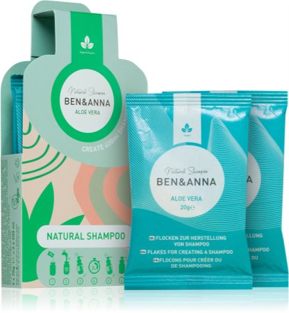 BEN&ANNA Natural Shampoo Aloe Vera copos de champú anticaspa