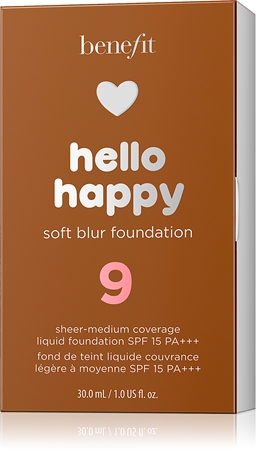 Benefit Hello Happy Soft Blur Foundation течен фон дьо тен с матов завършек SPF 15