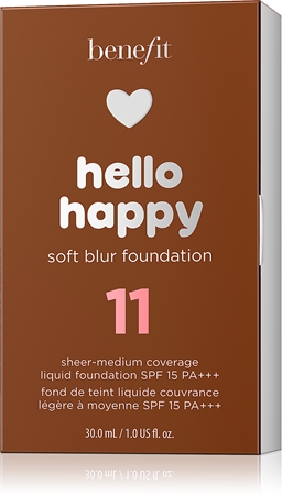 Benefit Hello Happy Soft Blur Foundation matinis skystasis makiažo pagrindas SPF 15