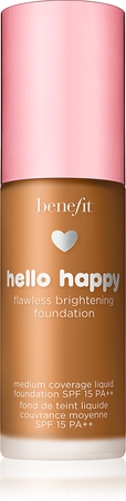 Benefit Hello Happy Flawless Brightening Foundation frissítő folyékony make-up SPF 15