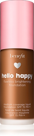 Benefit Hello Happy Flawless Brightening Foundation frissítő folyékony make-up SPF 15