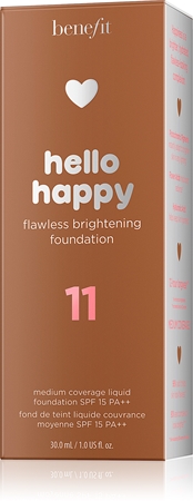 Benefit Hello Happy Flawless Brightening Foundation frissítő folyékony make-up SPF 15