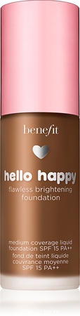 Benefit Hello Happy Flawless Brightening Foundation frissítő folyékony make-up SPF 15