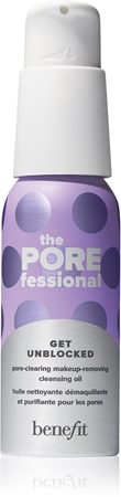 Benefit The POREfessional Get Unblocked Mini tisztító és sminklemosó olaj a bőr kisimításáért és a pórusok minimalizásáért