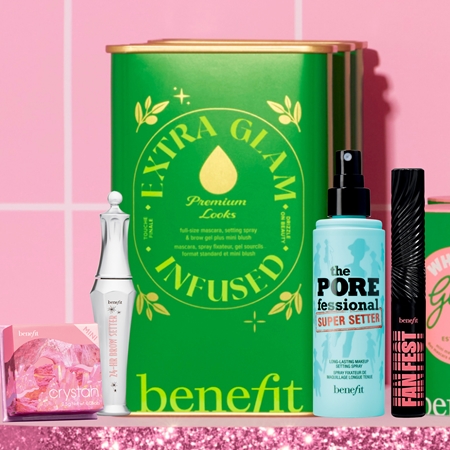 Benefit Extra Glam Infused sada dekoratívnej kozmetiky