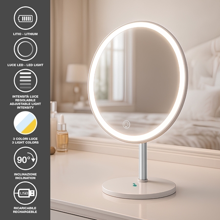 BEPER P302VIS051 Cosmetic Mirror with LED backlight
