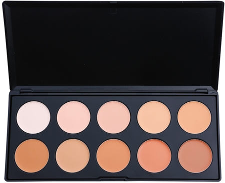 BH Cosmetics 10 Color paleta de correctores y bases de maquillaje