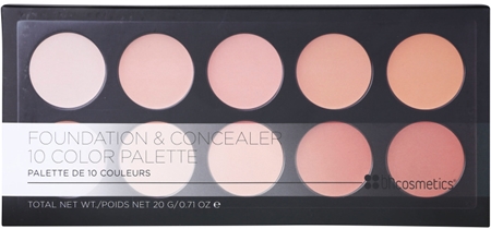 BH Cosmetics 10 Color paleta de correctores y bases de maquillaje
