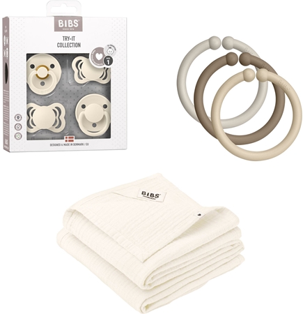BIBS Baby Gift Set Big dárková sada pro miminka Ivory
