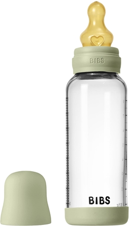 BIBS Baby Glass Bottle Round Latex anti-colic bottle
